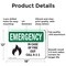 Signmission Exit Sign, Aluminum, 18 in W, 12 in H, In Case Of Fire Exit Call 9-1-1 OS-2PACK-EM-A-1218-L-10340 - alternate 3